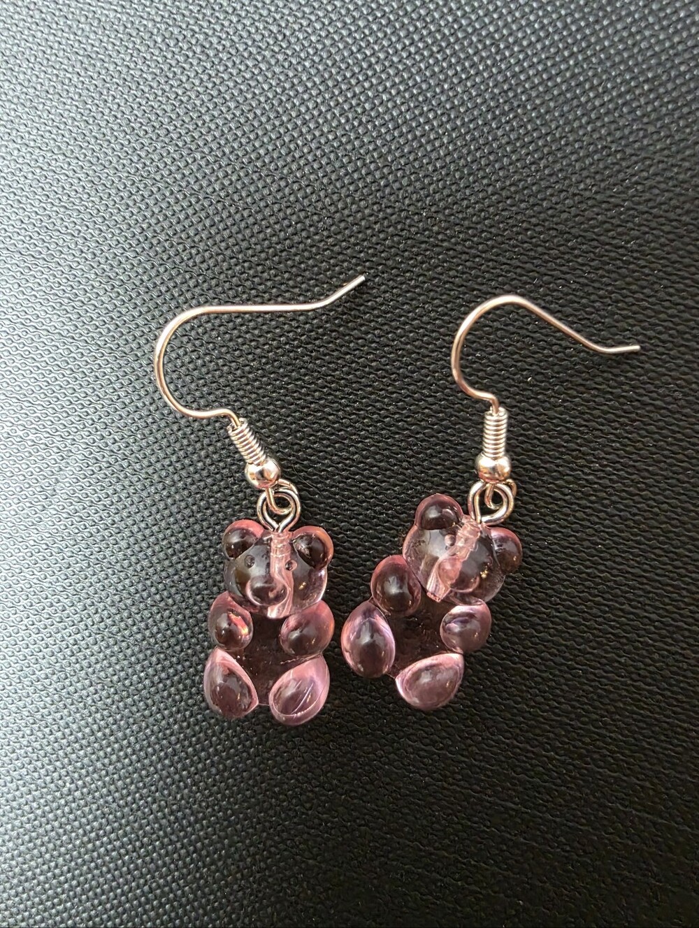Pink Grapefruit Gummy Bear Drop Earrings - Women Jewelry - Picture 4 of 4